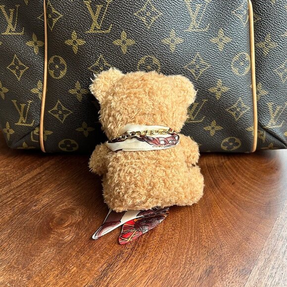 New TEDDY BEAR TWILLY SCARF Bag Charm Tan 🧸 - Picture 6 of 6